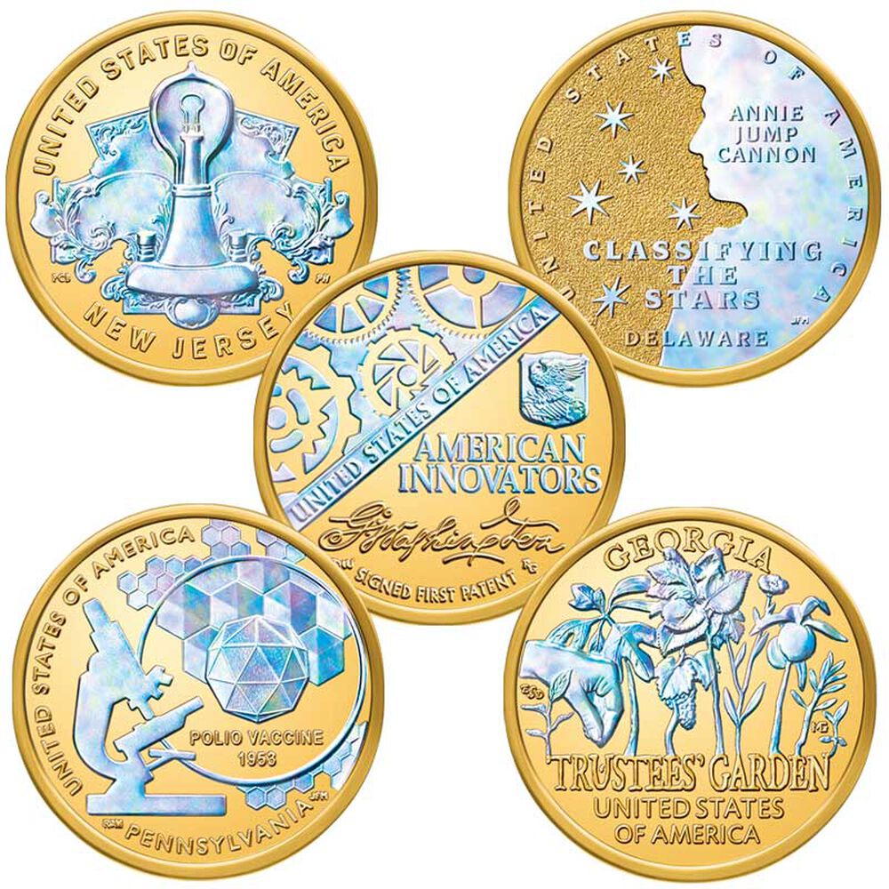 Holographic American Innovation Dollar Coins