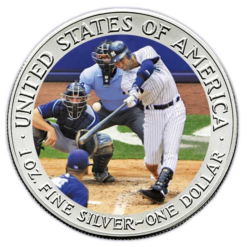  Derek Jeter Yankees Captain #2 Retired 24K Gold Plated NY  Quarters 3-Coin Set : Collectibles & Fine Art