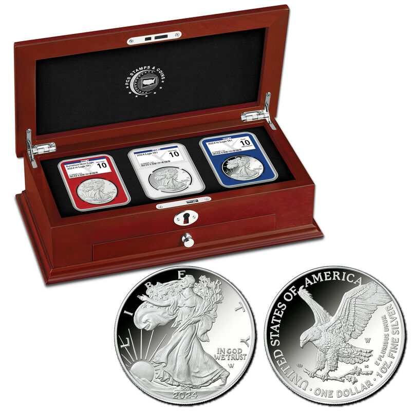 The “Perfect 10” Set of 2024 American Eagle Silver Dollars