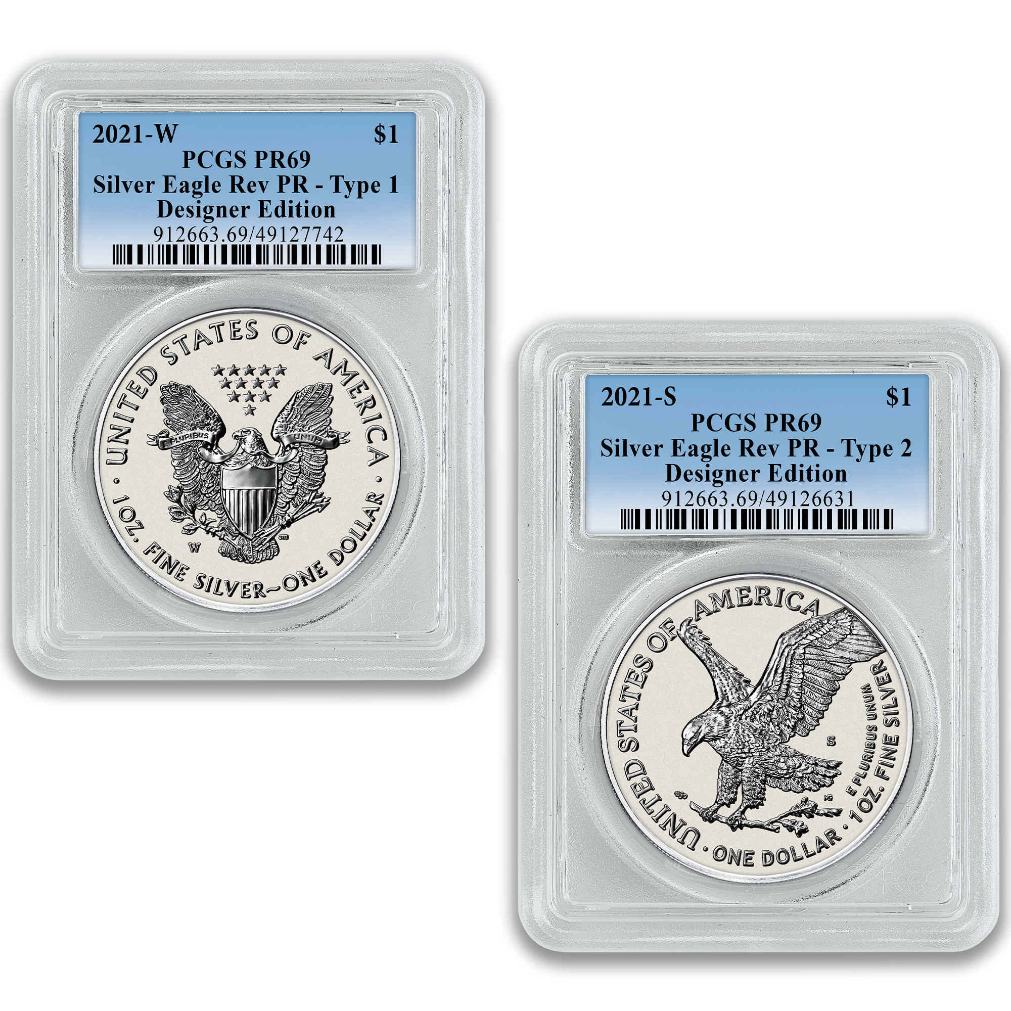 The American Eagle Silver Dollar 2021 Reverse Proof Set