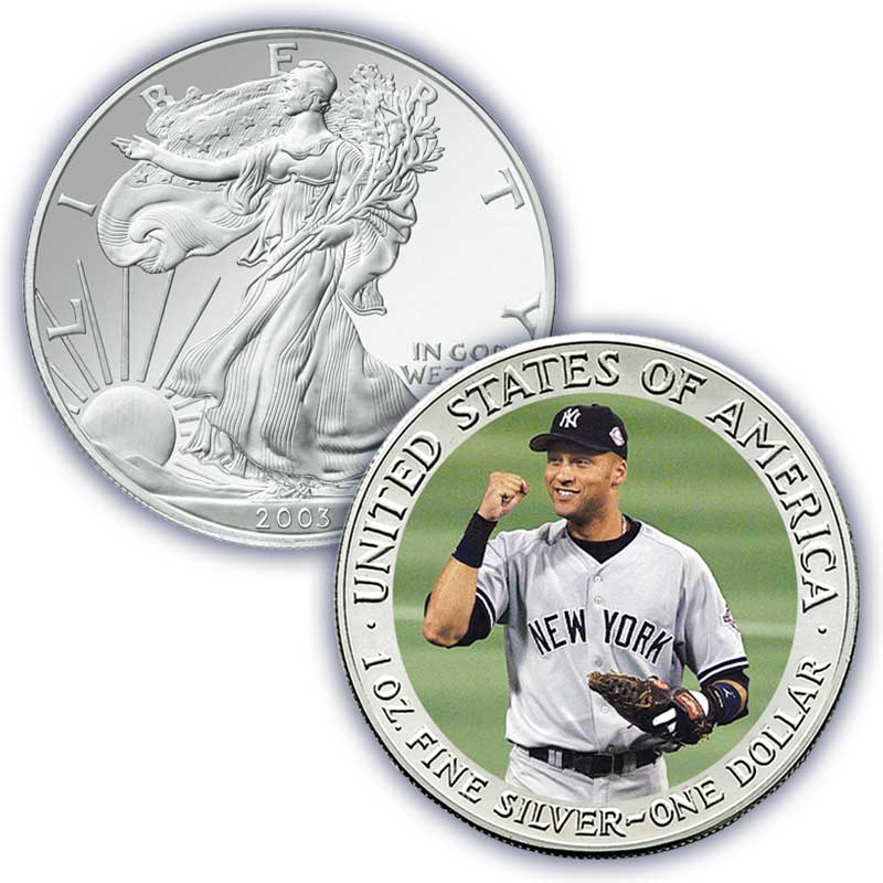 Derek Jeter New York Yankees 2020 HOF Silver Coin Card