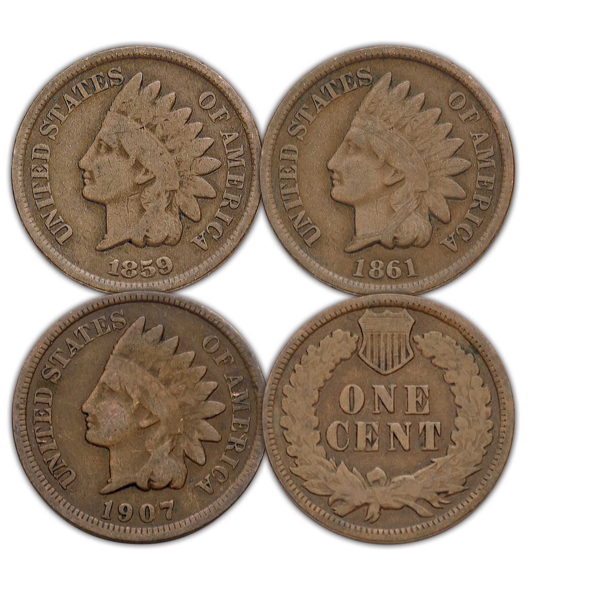 The Complete Type Set Of Indian Head Pennies   Complete Type Set Of Indian Head Pennies IPT A Main 