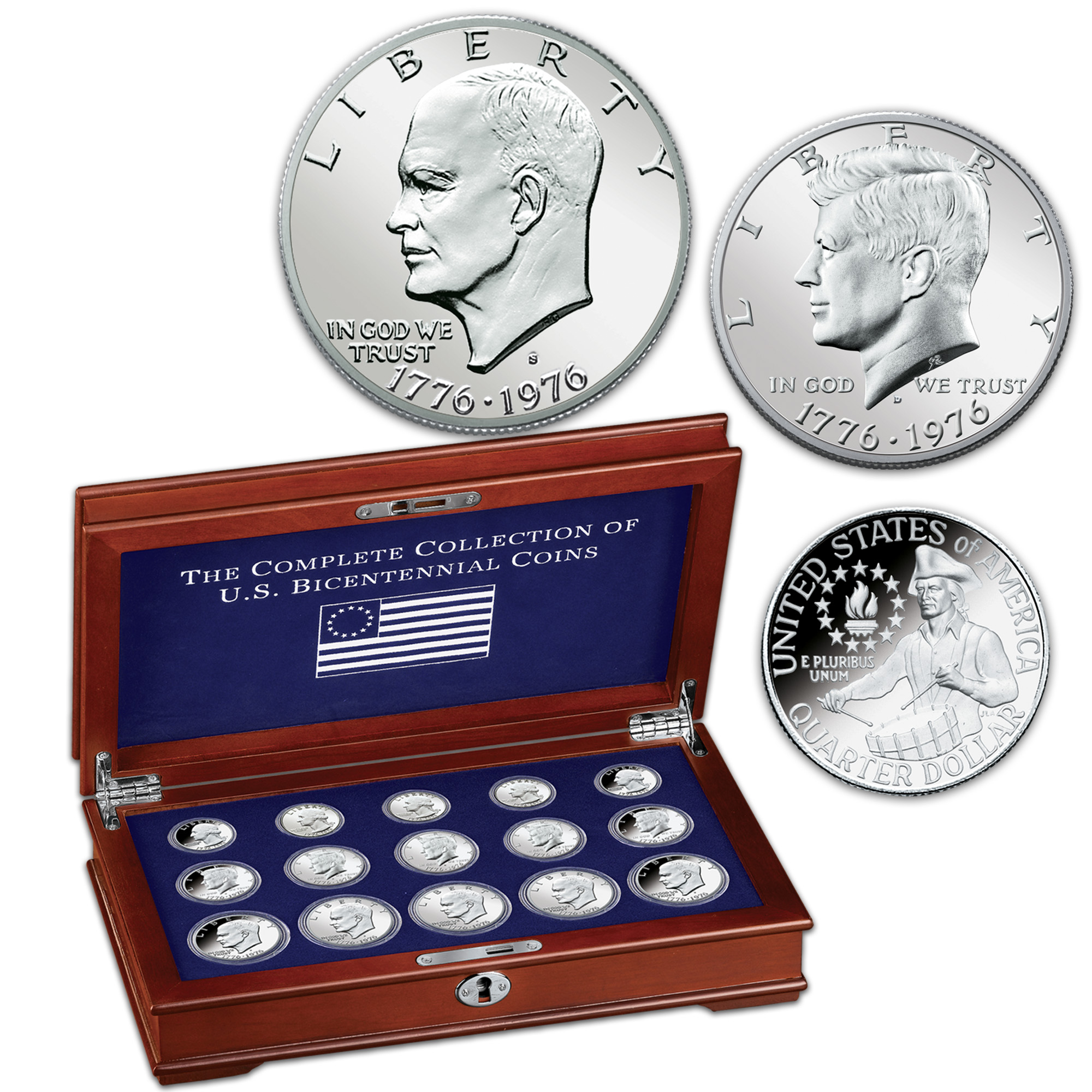 US Coin Collection - 8 Rare Coins of American Heritage - Collectible Coins  - Coins for Collectors - Collectible Coin Sets - Connect to The US History  