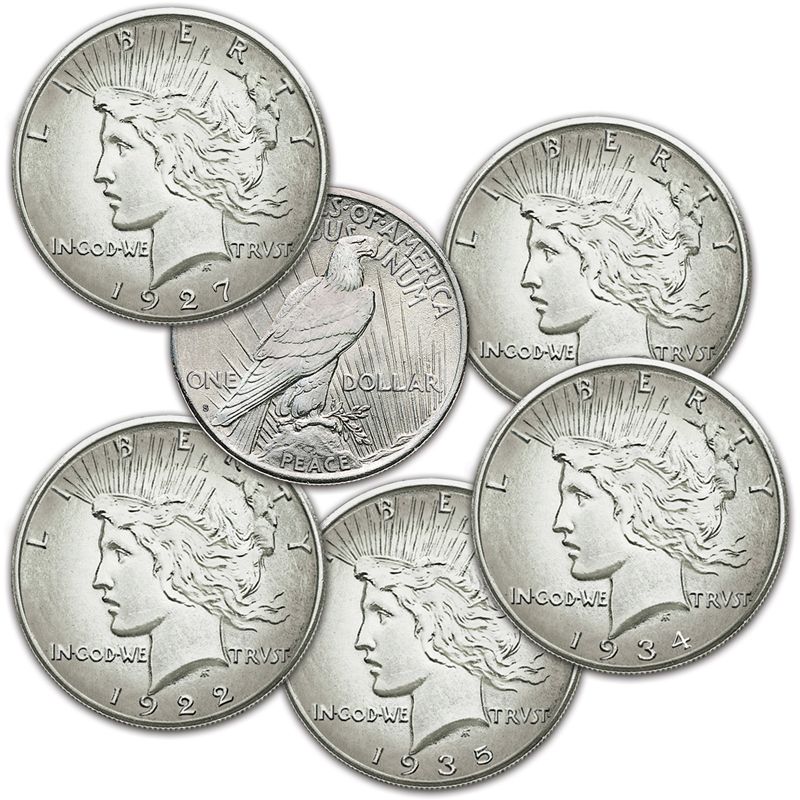 The Complete Set of San Francisco Mint Peace Silver Dollars